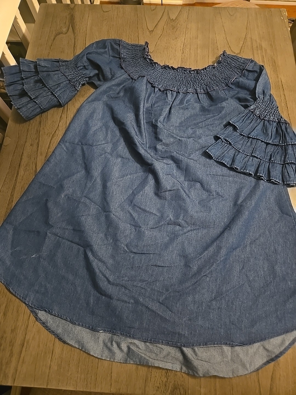 Eighty Eight Blue Smocked Top